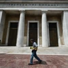 Ngân hàng Hy Lạp ở thủ đô Athens ngày 25/7. (Nguồn: AFP/TTXVN)