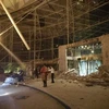 Một khách sạn bị hư hại sau trận động đất ở Tứ Xuyên, Trung Quốc ngày 8/8. (Nguồn: THX/TTXVN)