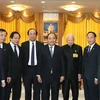 Thủ tướng Nguyễn Xuân Phúc gặp Chủ tịch Hội đồng Cơ mật Hoàng gia Thái Lan Prem Tinsulanonda (thứ 4 từ phải sang). (Ảnh: Thống Nhất/TTXVN)