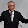 Tổng thống Brazil Michel Temer phát biểu tại Sao Paulo, Brazil ngày 16/8. (Nguồn: AFP/TTXVN)