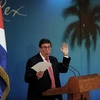 Ngoại trưởng Cuba Bruno Rodriguez trong cuộc họp báo tại Havana ngày 3/10. (Nguồn: AFP/TTXVN)