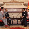 Chủ tịch Ủy ban Nhân dân Thành phố Hồ Chí Minh Nguyễn Thành Phong tiếp Thủ tướng Canada Justin Trudeau đang có chuyến thăm và làm việc tại Việt Nam. (Ảnh: Thanh Vũ/TTXVN)