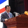 Thủ tướng Samdech Hun Sen phát biểu tại một buổi lễ ở Phnom Penh. (Nguồn: THX/TTXVN)