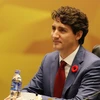 Thủ tướng Canada Justin Trudeau tại phiên bế mạc. (Ảnh: TTXVN)