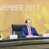 Chủ tịch nước Trần Đại Quang phát biểu bế mạc hội nghị. (Nguồn: TTXVN)