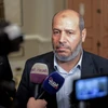 Thủ lĩnh phong trào Hồi giáo Hamas của Palestine Khalil al-Hayya phát biểu tại cuộc họp báo sau khi kết thúc hai ngày đối thoại tại Cairo ngày 22/11. (Nguồn: AFP/TTXVN)