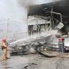 [Video] Hỏa hoạn dữ dội tại Khu công nghiệp Yên Phong