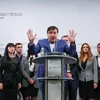 Cựu Tổng thống Gruzia Mikhail Saakashvili tại cuộc họp báo ở Kiev, Ukraine ngày 11/11. (Nguồn: EPA/TTXVN)