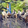 Chủ tịch Cuba Raul Castro tiếp Đại diện cấp cao phụ trách Chính sách Đối ngoại và An ninh của EU Federica Mogherini. (Nguồn: cubanews.acn.cu)