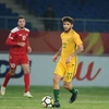 De Silva (áo vàng) trong trận U23 Australia thắng đậm U23 Syria. (Nguồn: AFC)