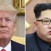 Tổng thống Mỹ Donald Trump (trái) và Nhà lãnh đạo Triều Tiên Kim Jong Un (phải). (Nguồn: Kyodo/TTXVN)