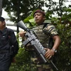 Cảnh sát Malaysia tăng cường an ninh tại thủ đô Kuala Lumpur. (Nguồn: AFP/TTXVN)