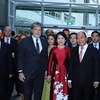 Thủ tướng Nguyễn Xuân Phúc và phu nhân đến thăm Trường Đại học Công nghệ Auckland, New Zealand. (Ảnh: Thống Nhất/TTXVN)