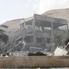 Trung tâm nghiên cứu khoa học Syria bị phá hủy sau vụ tấn công của Mỹ, Anh, Pháp ngày 14/4. (Nguồn: THX/ TTXVN)
