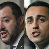Lãnh đạo đảng Liên đoàn Matteo Salvini (trái) và lãnh đạo M5S Luigi Di Maio. (Nguồn: AFP/TTXVN)