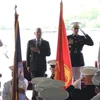 Quang cảnh buổi lễ bàn giao chức Tư lệnh PACOM cho Đô đốc Philip Davidson từ Đô đốc Harry Harris. (Nguồn: AFP)