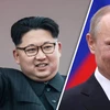 Tổng thống Nga Vladimir Putin (phải) và nhà lãnh đạo Triều Tiên Kim Jong-un. (Nguồn: Getty)