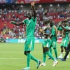 Các cầu thủ Senegal ăn mừng chiến thắng trong trận gặp Ba Lan. (Ảnh: THX/TTXVN)
