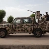 Binh sỹ trong chiến dịch truy quét Boko Haram tại thị trấn Banki, Đông Bắc Nigeria. (Nguồn: AFP/TTXVN)