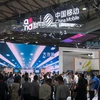 Gian hàng của China Mobile tại Hội nghị di động thế giới ở Thượng Hải, Trung Quốc ngày 27/6. (Nguồn: AFP/TTXVN)