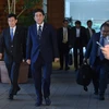 Thủ tướng Nhật Bản Shinzo Abe (thứ 2, trái). (Nguồn: EPA/TTXVN)