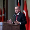 Tổng thống Thổ Nhĩ Kỳ Tayyip Erdogan phát biểu tại Ankara ngày 15/7. (Nguồn: THX/TTXVN)