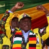 Tổng thống Zimbabwe Emmerson Mnangagwa tại một cuộc vận động ở Harare ngày 28/7. (Nguồn: THX/TTXVN)