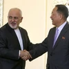 Ngoại trưởng Iran Mohammad Javad Zarif (trái) và người đồng cấp Triều Tiên Ri Yong-ho. (Nguồn: AFP)