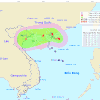 Vị trí và đường đi của bão. (Nguồn: nchmf.gov.vn)