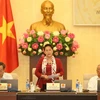 Chủ tịch Quốc hội Nguyễn Thị Kim Ngân phát biểu bế mạc phiên họp. (Ảnh: Dương Giang/TTXVN)