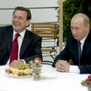 Cựu Thủ tướng Đức G.Schroeder và Tổng thống Putin có mối quan hệ bạn bè gần gũi trong suốt nhiều năm qua. (Nguồn: Reuters) 