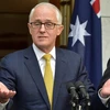 Thủ tướng Australia Malcolm Turnbull phát biểu tại cuộc họp báo ở Canberra ngày 23/8. (Nguồn: AFP/TTXVN)