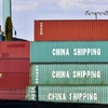 Hàng hóa nhập khẩu từ Trung Quốc được xếp tại cảng Long Beach ở California, Mỹ ngày 6/7. (Nguồn: AFP/TTXVN)