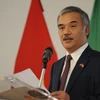 Đại sứ Việt Nam tại Mexico Nguyễn Hoài Dương phát biểu tại lễ kỷ niệm. (Ảnh: Việt Hùng/TTXVN)