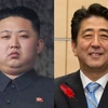 Thủ tướng Nhật Bản Shinzo Abe và nhà lãnh đạo Triều Tiên Kim Jong-un. (Nguồn: thediplomat.com)