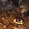 Hiện trường vụ xe ôtô lao vào đám đông trên quảng trường thị trấn Mishui thuộc thành phố Hành Dương, tỉnh Hồ Nam, Trung Quốc tối 12/9. (Nguồn: South China Morning Post/TTXVN)
