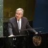 Tổng Thư ký Liên hợp quốc Antonio Guterres phát biểu tại trụ sở Liên hợp quốc ở New York, Mỹ ngày 21/9. (Nguồn: THX/TTXVN)