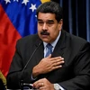 Tổng thống Venezuela Nicolas Maduro trong cuộc họp báo với truyền thông quốc tế sau chuyến thăm Trung Quốc, tại Caracas ngày 18/9. (Nguồn: AFP/TTXVN)