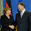 Tổng thống Petro Poroshenko (phải) đã điện đàm với Thủ tướng Đức Angela Merkel. (Nguồn: president.gov.ua)