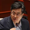 Phó Thủ tướng kiêm Bộ trưởng Tài chính Hàn Quốc Kim Dong-yeon phát biểu về vấn đề ngân sách tại phiên họp Quốc hội ở Seoul ngày 27/8. (Nguồn: YONHAP/TTXVN)