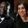 Bác sỹ người Congo Denis Mukwege (trái) và cô Nadia Murad, nhà hoạt động nhân quyền người Yazidi, được Ủy ban Nobel Na Uy trao giải Nobel Hòa bình 2018. (Nguồn: AFP/TTXVN)