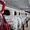 Một công nhân làm việc trong nhà máy sản xuất của Hyundai. (Nguồn: AFP)