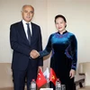 Chủ tịch Quốc hội Nguyễn Thị Kim Ngân đã tiếp ông Nail Olpak, Chủ tịch Hội đồng Kinh tế Đối ngoại Thổ Nhĩ Kỳ (DEIK). (Ảnh: Trọng Đức/TTXVN)