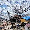 Cảnh đổ nát sau vụ động đất và sóng thần tại Palu, Trung Sulawesi, Indonesia ngày 2/10. (Nguồn: THX/TTXVN)