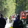 Nhân viên cứu hộ được triển khai tại hiện trường vụ nổ tại Trường cao đẳng khu vực Kerch, phía Đông Bán đảo Crimea ngày 17/10. (Nguồn: TASS/TTXVN) 