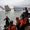 Lực lượng cứu hộ làm nhiệm vụ tại hiện trường một vụ rơi máy bay Boeing 737 của Hãng hàng không Lion Air ở gần Denpasar, Indonesia ngày 14/5/2013. (Nguồn: AFP/TTXVN) 