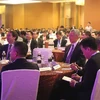 Thủ tướng Singapore Lý Hiển Long và các đại biểu dự hội nghị. (Ảnh: Xuân Vịnh/TTXVN) 
