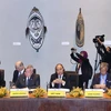 Thủ tướng Nguyễn Xuân Phúc tại cuộc Đối thoại giữa các Nhà lãnh đạo APEC với Lãnh đạo các Quốc đảo Thái Bình Dương. (Ảnh: Thống Nhất/TTXVN) 