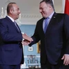 Ngoại trưởng Mỹ Mike Pompeo đã gặp người đồng cấp Thổ Nhĩ Kỳ Mevlut Cavusoglu. (Nguồn: AP) 
