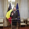 Thủ tướng Bỉ Charles Michel phát biểu trong cuộc họp báo tại Brussels ngày 8/12/2018. (Nguồn: AFP/TTXVN) 